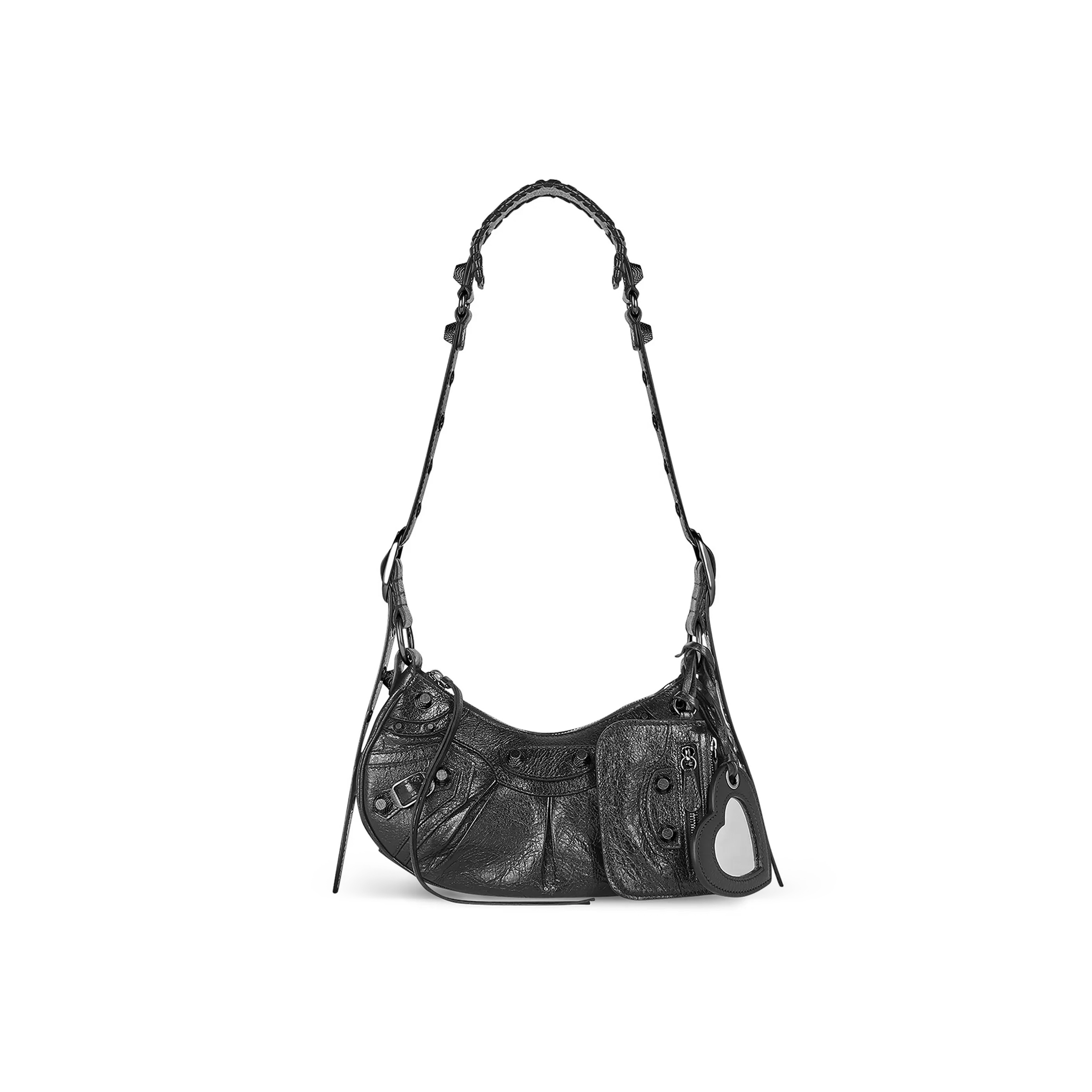 Ba*len*cia*ga women''s le cagole shoulder bag xs in dark gray 671309210f61000 (25.9*16*9.9cm)